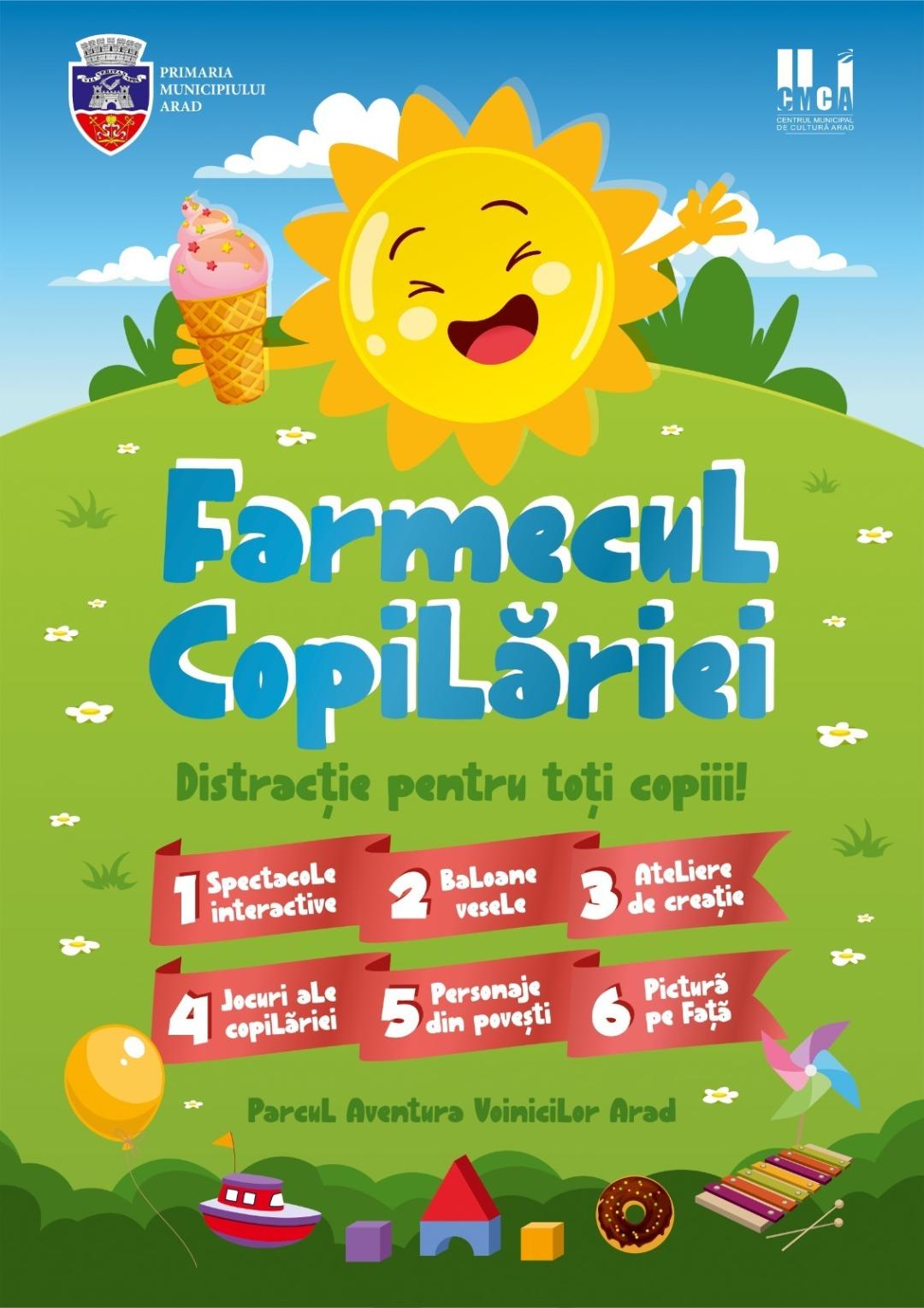 „Farmecul Copilăriei” revine în Parcul Aventura Voinicilor. O după-amiază cu joacă, ateliere și surprize pentru cei mici
