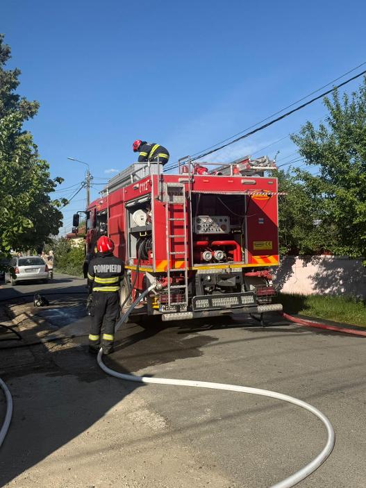 Incendiu de vegetație uscată la Bârzava. Pompierii intervin cu patru autospeciale VIDEO