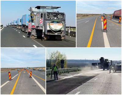 Cinci autoturisme au lovit balizele de semnalizare pe A1, între Arad și Pecica. Șoferii, avertizați să reducă viteza